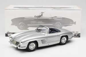Mercedes 300 SL W198 Roadster Silver Metallic Minichamps 1:18 180039030 メタル - 画像 8/8