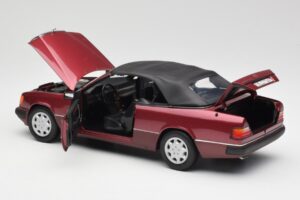 Mercedes 300CE-24 A124 カブリオレ Almandine レッド メタリック Norev 1:18 B66040616 メタル - 画像 5/8