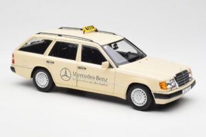 Mercedes 300D S124 T-Model ライトアイボリー タクシー ディーラー エディション Norev 1:18 B66040702 メタル - 画像 6/8