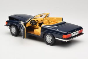Mercedes 350 SL R107 ダークブルー Sun Star 1:18 MB003 メタル - 画像 5/8
