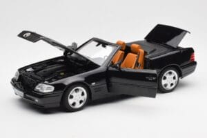 Mercedes SL 500 R129 ブラック Norev 1:18 183750 メタル - 画像 2/10