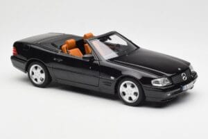 Mercedes SL 500 R129 ブラック Norev 1:18 183750 メタル - 画像 8/10