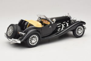 Mercedes 500K ロードスター ブラック Bburago 1:18 3020-P2 メタル - 画像 3/8