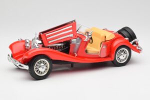 Mercedes 500K ロードスター レッド Bburago 1:18 3020 メタル - 画像 2/8