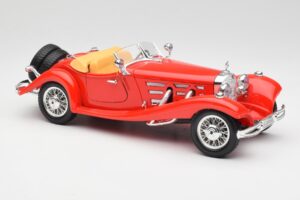 Mercedes 500K ロードスター レッド Bburago 1:18 3020 メタル - 画像 6/8