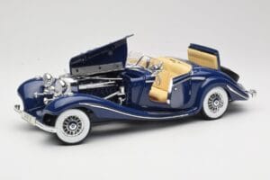 Mercedes 500K Special Roadster ブルー Maisto 1:18 56059 メタル - 画像 2/8