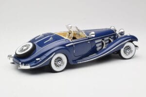 Mercedes 500K Special Roadster ブルー Maisto 1:18 56059 メタル - 画像 3/8