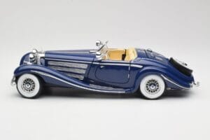 Mercedes 500K Special Roadster ブルー Maisto 1:18 56059 メタル - 画像 4/8