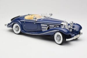 Mercedes 500K Special Roadster ブルー Maisto 1:18 56059 メタル - 画像 6/8