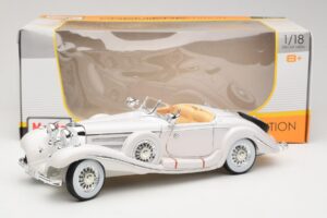 Mercedes 500K Special Roadster ホワイト Premiere Edition Maisto 1:18 536055 メタル - 画像 8/8