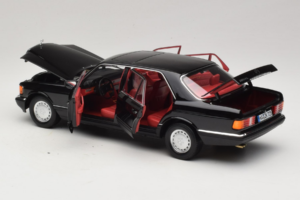 Mercedes 560 SEL W126 ブラック レッドインテリア Norev 1:18 183788 メタル - 画像 7/8