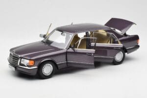 Mercedes 560 SEL W126 パープルメタリック Norev 1:18 183544 メタル - 画像 2/8