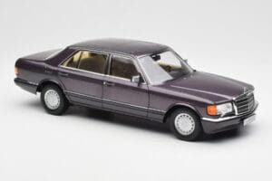 Mercedes 560 SEL W126 パープルメタリック Norev 1:18 183544 メタル - 画像 6/8