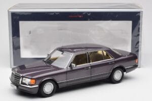 Mercedes 560 SEL W126 パープルメタリック Norev 1:18 183544 メタル - 画像 8/8