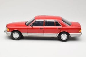 Mercedes 560 SEL W126 レッド Norev 1:18 183463 メタル - 画像 4/8