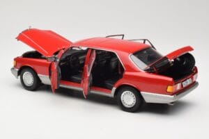 Mercedes 560 SEL W126 レッド Norev 1:18 183463 メタル - 画像 5/8