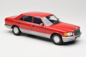 Mercedes 560 SEL W126 レッド Norev 1:18 183463 メタル - 画像 6/8