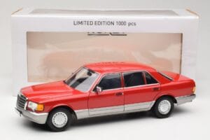 Mercedes 560 SEL W126 レッド Norev 1:18 183463 メタル - 画像 8/8