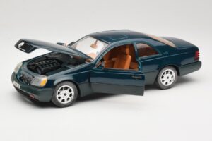 Mercedes 600 SEC C140 グリーン Majorette 1:18 4418 メタル - 画像 2/8