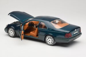 Mercedes 600 SEC C140 グリーン Majorette 1:18 4418 メタル - 画像 5/8
