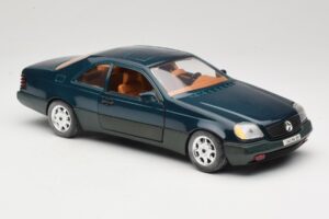 Mercedes 600 SEC C140 グリーン Majorette 1:18 4418 メタル - 画像 6/8