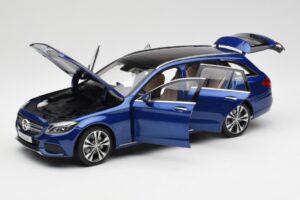 Mercedes C-Class S205 T-Modell Brilliant ブルー メタリック Norev 1:18 B66960257 メタル - 画像 2/8