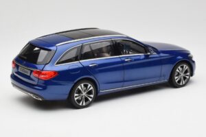 Mercedes C-Class S205 T-Modell Brilliant ブルー メタリック Norev 1:18 B66960257 メタル - 画像 3/8