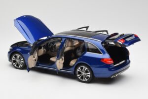 Mercedes C-Class S205 T-Modell Brilliant ブルー メタリック Norev 1:18 B66960257 メタル - 画像 5/8