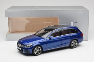 Mercedes C-Class S205 T-Modell Brilliant ブルー メタリック Norev 1:18 B66960257 メタル - 画像 8/8