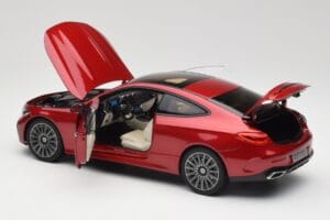 Mercedes CLE クーペ C236 レッド Norev 1:18 B66960596 メタル - 画像 5/8