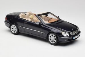 Mercedes CLK 500 W209 カブリオレ ダークブルーメタリック Kyosho 1:18 B66962174 メタル - 画像 7/9