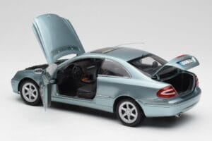 Mercedes CLK 500 W209 ライトブルーメタリック Kyosho 1:18 B66962192 メタル - 画像 5/8