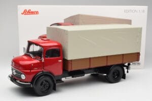 Mercedes L 911 レッド Schuco 1:18 450016400 メタル - 画像 8/8