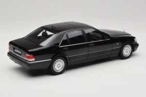 Mercedes S-Class W140 S600 Obsidian Black Metallic Norev 1:18 183045 メタル - 画像 3/8