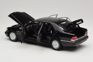 Mercedes S-Class W140 S600 Obsidian Black Metallic Norev 1:18 183045 メタル - 画像 5/8