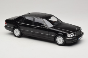 Mercedes S-Class W140 S600 Obsidian Black Metallic Norev 1:18 183045 メタル - 画像 6/8