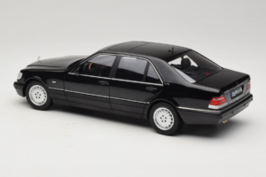 Mercedes S-Class W140 S600 Obsidian Black Metallic Norev 1:18 183045 メタル - 画像 7/8