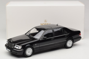 Mercedes S-Class W140 S600 Obsidian Black Metallic Norev 1:18 183045 メタル - 画像 8/8