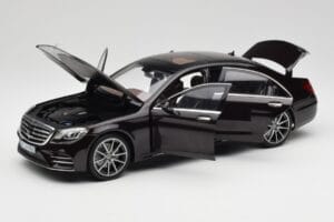 Mercedes S-Class W222 AMG Line Ruby ブラックメタリック Norev 1:18 183483 メタル - 画像 2/8