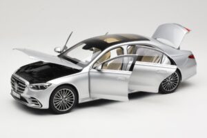 Mercedes S-Class W223 AMG Line Brilliant Silver Norev 1:18 183805 メタル - 画像 2/8