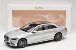 Mercedes S-Class W223 AMG Line Brilliant Silver Norev 1:18 183805 メタル - 画像 8/8