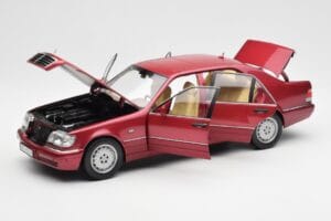 Mercedes S500 W140 レッドメタリック Norev 1:18 183579 メタル - 画像 2/8