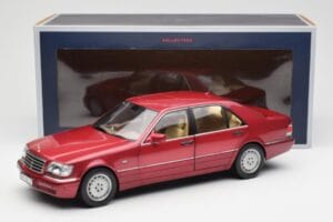 Mercedes S500 W140 レッドメタリック Norev 1:18 183579 メタル - 画像 8/8