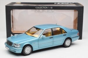 Mercedes S500 W140 ターコイズ メタリック Norev 1:18 183561 メタル - 画像 8/8