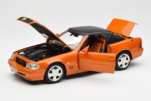 Mercedes SL 500 R129 オレンジメタリック Norev 1:18 183752 メタル - 画像 2/8