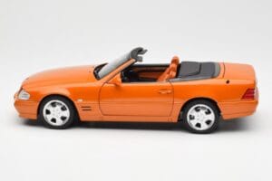 Mercedes SL 500 R129 オレンジメタリック Norev 1:18 183752 メタル - 画像 4/8