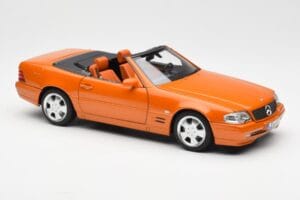 Mercedes SL 500 R129 オレンジメタリック Norev 1:18 183752 メタル - 画像 6/8