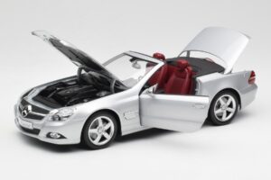 Mercedes SL 500 R230 カブリオレ Iridium シルバー Minichamps 1:18 B66962388 メタル - 画像 2/8