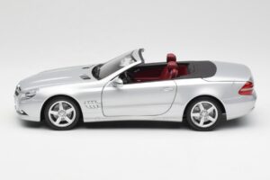 Mercedes SL 500 R230 カブリオレ Iridium シルバー Minichamps 1:18 B66962388 メタル - 画像 4/8