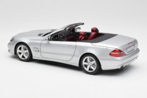Mercedes SL 500 R230 カブリオレ Iridium シルバー Minichamps 1:18 B66962388 メタル - 画像 7/8